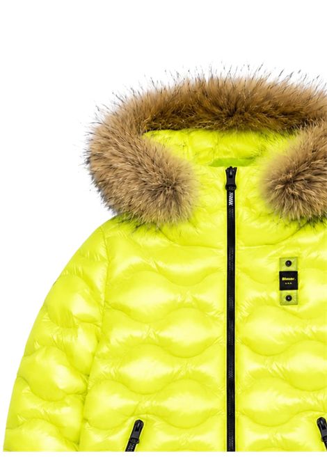 Giubbino unisex verde acido imbottito BLAUER | JENTONVERDE ACIDO